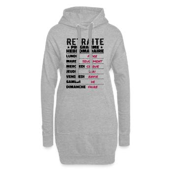 Retreat Wöchentliches Retreat Lustiges Retreat-Programm - Hoodie-Kleid - Grau meliert - Vorne