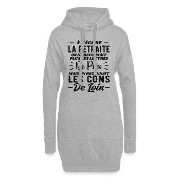 Wenn wir älter werden, erkennen wir Idioten schon von weitem - Hoodie-Kleid - Grau meliert - Vorne