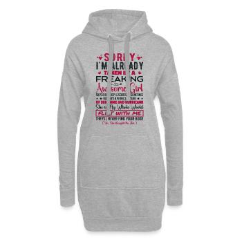 Sorry I'm Already Taken By A Freaking Awesome Girl - Sweat-shirt à capuche long Femme - gris chiné - Devant