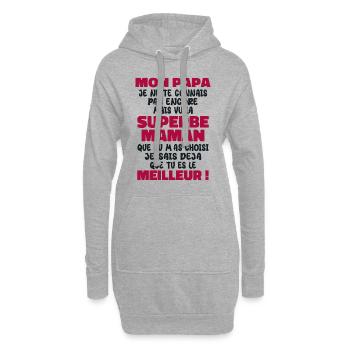 Pregnancy Announcement Gift Future Dad Future Mom - Hoodie Dress - heather grey - Front