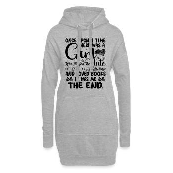 Flute Player Book Lover Flutist Marching Musician - Hoodie Dress - heather grey - Front