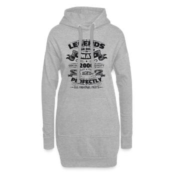 Légende Mai 2006 Millésime 2006 Anniversaire 2006 - Sweat-shirt à capuche long Femme - gris chiné - Devant