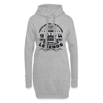Original Juin 1944 Vintage 1944 Anniversaire 1944 - Sweat-shirt à capuche long Femme - gris chiné - Devant