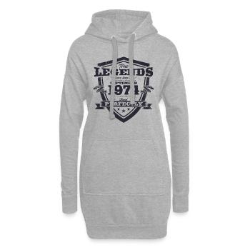 50e anniversaire Original août 1974 Né en 1974 - Sweat-shirt à capuche long Femme - gris chiné - Devant
