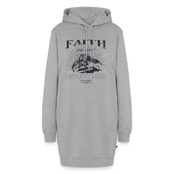 Faith can move Mountains, Matthew 17:20 - Hoodie-Kleid - Grau meliert - Vorne