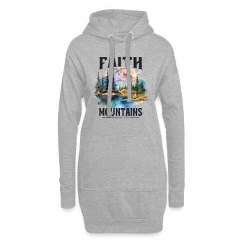 Faith can move Mountains, Matthew 17:20 - Hoodie-Kleid - Grau meliert - Vorne