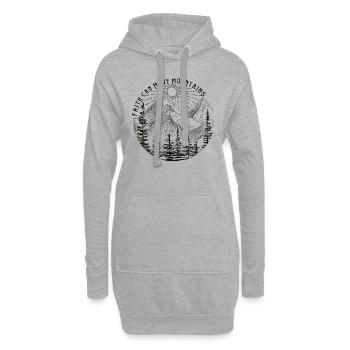 Faith can move Mountains, christliches Geschenk. - Hoodie-Kleid - Grau meliert - Vorne