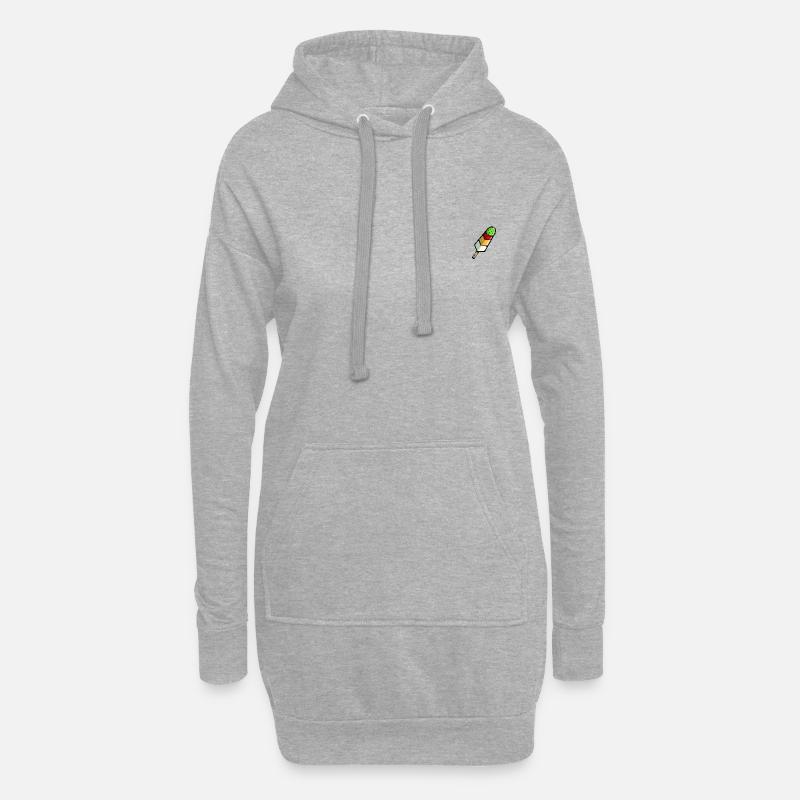Kaktus Eis - Hoodie-Kleid - Grau meliert