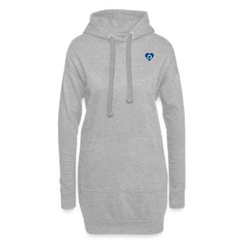Nazar als Herz - Hoodie-Kleid - Grau meliert - Vorne