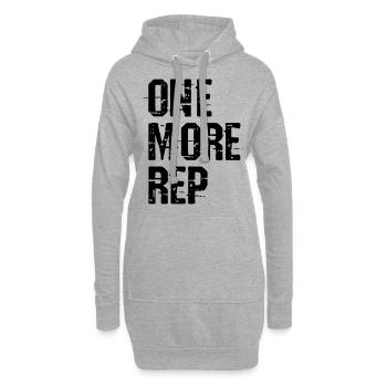 One More Rep Vektor - Hoodie-Kleid - Grau meliert - Vorne