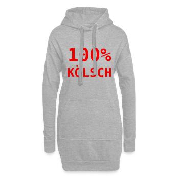 100% Kölsch - Hoodie-Kleid - Grau meliert - Vorne