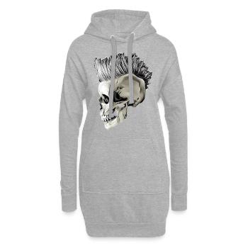 Punk's not dead - Hoodie-Kleid - Grau meliert - Vorne
