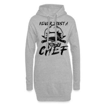 Chef Chef Chef Cuisine Drôle de dicton - Sweat-shirt à capuche long Femme - gris chiné - Devant