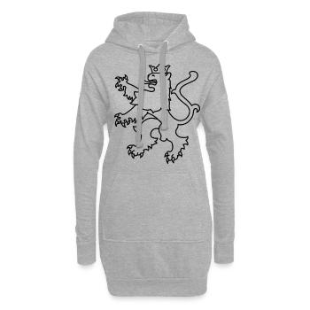 Animal héraldique du lion, héraldique des armoiries du lion - Sweat-shirt à capuche long Femme - gris chiné - Devant