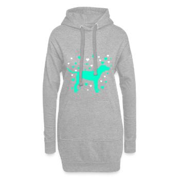 Labrador - Sweat-shirt à capuche long Femme - gris chiné - Devant
