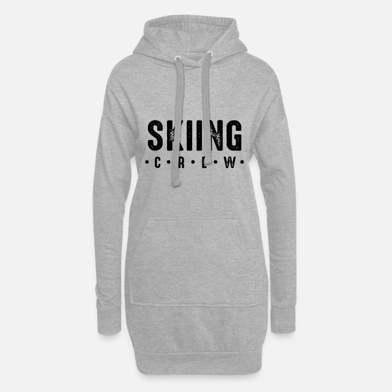 Équipe de ski - Sweat-shirt à capuche long Femme - gris chiné