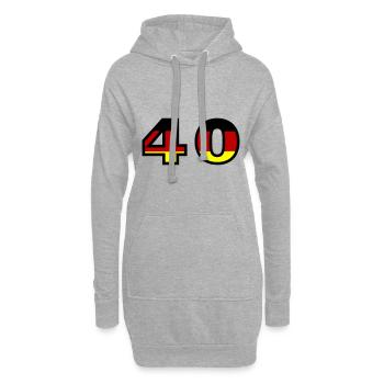 Maillot Allemagne numéro 40 - Sweat-shirt à capuche long Femme - gris chiné - Devant