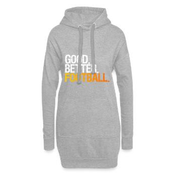 Football américain - Sweat-shirt à capuche long Femme - gris chiné - Devant