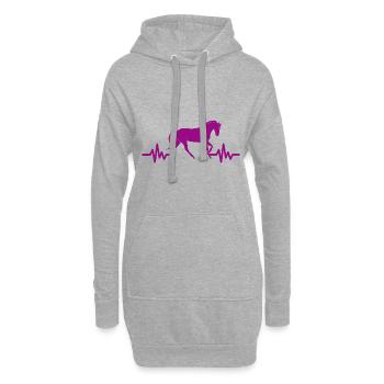 Heartbeat - Étalon Cheval Jument Ross Equestrian - Sweat-shirt à capuche long Femme - gris chiné - Devant