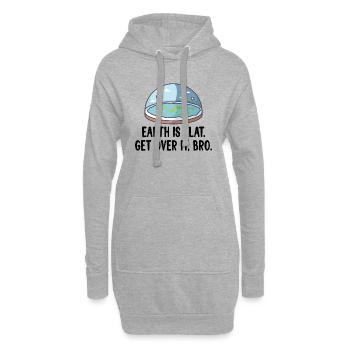 Flat Earth Theory Flat Earth Army Earth - Sweat-shirt à capuche long Femme - gris chiné - Devant