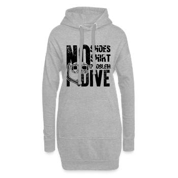 plongée plonger - Sweat-shirt à capuche long Femme - gris chiné - Devant