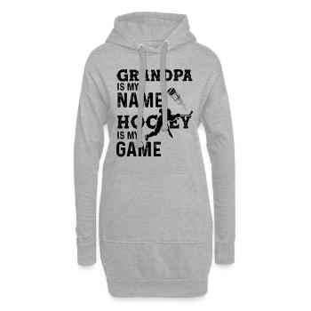hockey sur glace ice hockey - Sweat-shirt à capuche long Femme - gris chiné - Devant