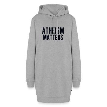 ATHEIST ATHEISM GIFT IDEA : ATHEISM MATTERS - Hoodie-Kleid - Grau meliert - Vorne