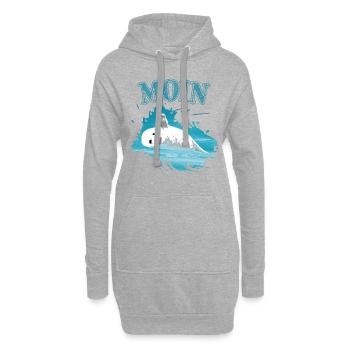 Moin Mer du Nord Mer Baltique Vacances Île Seal Seal - Sweat-shirt à capuche long Femme - gris chiné - Devant