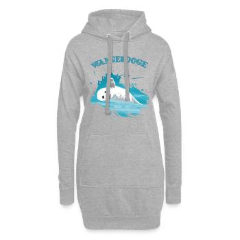 Wangerooge Urlaub Nordsee Insel Robbe Seehund - Hoodie-Kleid - Grau meliert - Vorne