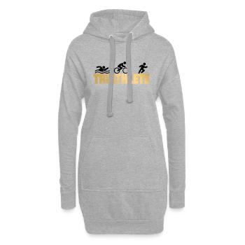 Triathlon Swim Bike Run Triathlete Sport Gift - Hoodie-Kleid - Grau meliert - Vorne