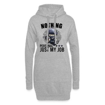 Bureau de police des policiers - Sweat-shirt à capuche long Femme - gris chiné - Devant