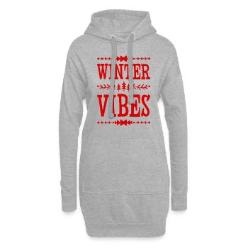 Winter Vibes - Hoodie-Kleid - Grau meliert - Vorne