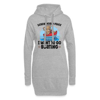 Voilier Voilier Bateau Kid Enfant Yacht Bateau - Sweat-shirt à capuche long Femme - gris chiné - Devant