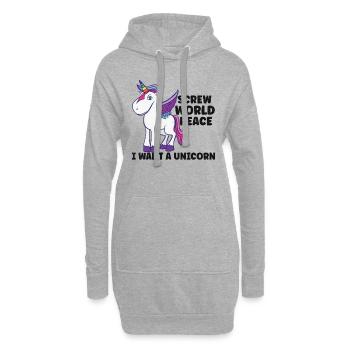 Horse Dressage Horseback-Riding Horse Girl Barn - Hoodie-Kleid - Grau meliert - Vorne