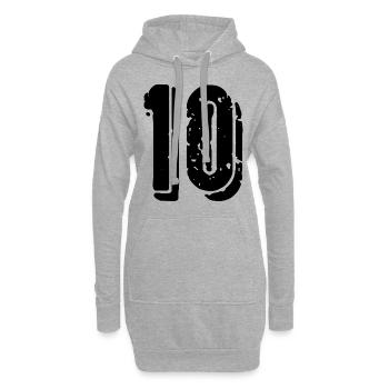 Maillot à 10 chiffres - Sweat-shirt à capuche long Femme - gris chiné - Devant