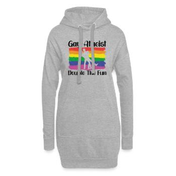 Gay LGBTQ Atheist Atheism Anti Religion Securalism - Hoodie-Kleid - Grau meliert - Vorne