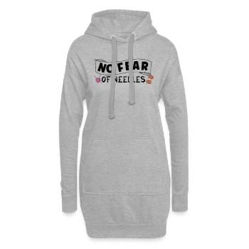 Machine à coudre Fun Couture Couture Fan de couture Hobby - Sweat-shirt à capuche long Femme - gris chiné - Devant