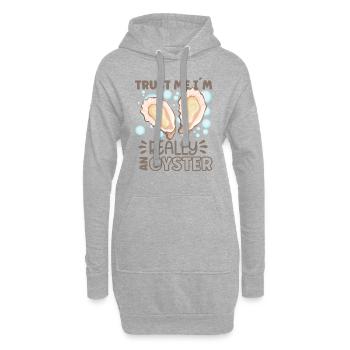 Auster-liebhaber Lustige Auster Auster Shucker - Hoodie-Kleid - Grau meliert - Vorne
