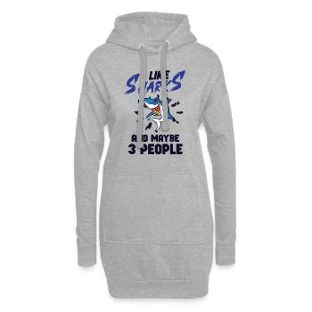 Requin Océan Predator Créature Marine - Sweat-shirt à capuche long Femme - gris chiné - Devant