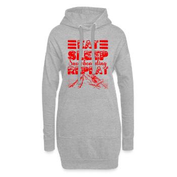 Manger dormir Snowboard Répéter - Sweat-shirt à capuche long Femme - gris chiné - Devant