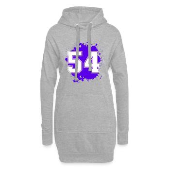 54 Number of blobs - Hoodie Dress - heather grey - Front