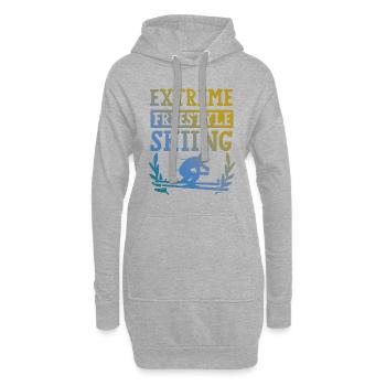 Ski acrobatique - Sweat-shirt à capuche long Femme - gris chiné - Devant