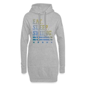 Manger dormir Ski - Sweat-shirt à capuche long Femme - gris chiné - Devant