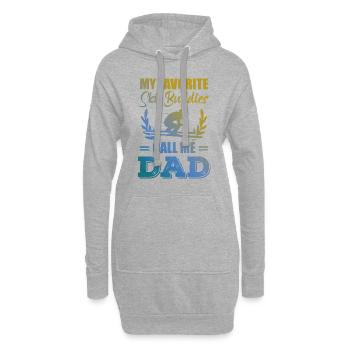 ski freund papa - Hoodie-Kleid - Grau meliert - Vorne