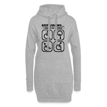 Handicapped Wheelchair Cyborg Leg Arm Amputee - Hoodie-Kleid - Grau meliert - Vorne