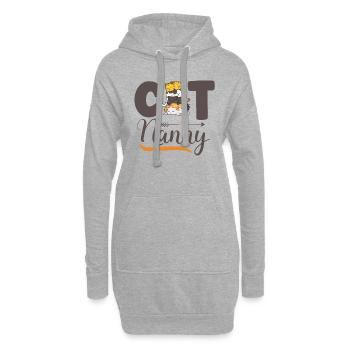 Hund Sitzender Hund Welpe Hundesitter Hundesitter - Hoodie-Kleid - Grau meliert - Vorne