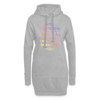 Beste Mama der Welt - Hoodie-Kleid - Grau meliert - Vorne