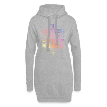 Allerbeste Studentin - Hoodie-Kleid - Grau meliert - Vorne