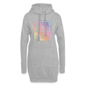 oma und opa team - Hoodie-Kleid - Grau meliert - Vorne