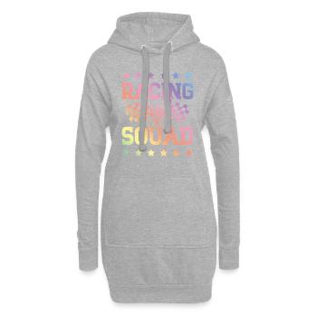 Équipe de course - Sweat-shirt à capuche long Femme - gris chiné - Devant